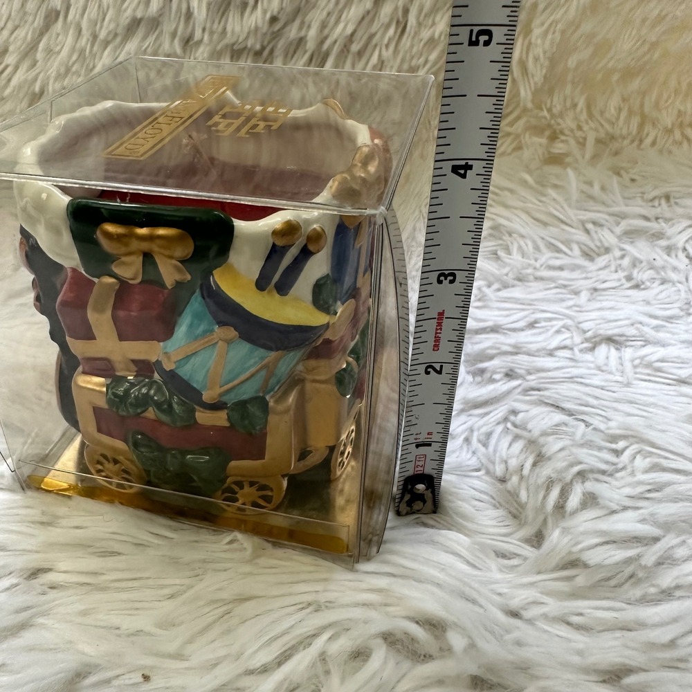 Fitz & Floyd Vintage Christmas Candle Train Ceramic - New 9.2 oz - Picture 8 of 8
